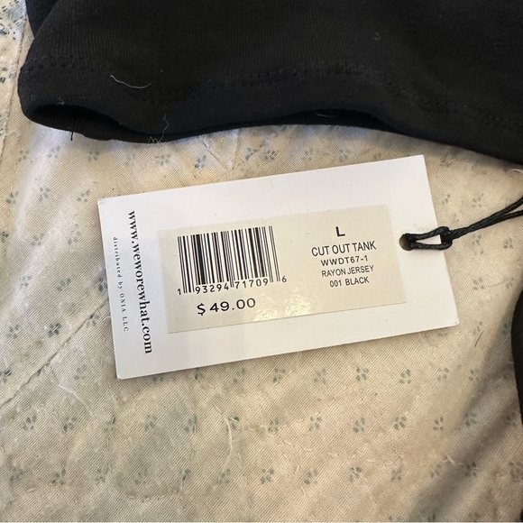 NWT WeWoreWhat black sexy cut-out tank edgy date evening party women large - Picture 5 of 7